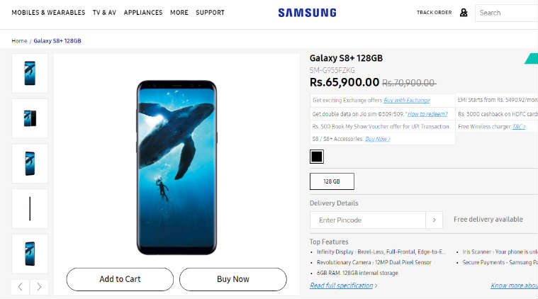 galaxy s8 128gb price