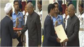 sardar singh, devendra jhajharia, khel ratna, arjuna awards, dronacharya awards, dhyan chand awards, national sports day, president ram nath kovind, sports news, indian express