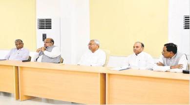 jdu meeting, nitish kumar, nitish, sharad yadav, bihar jdu, mahagathbandhan, rjd, congress, nitish kumar jdu, bihar jdu meeting, indian express news