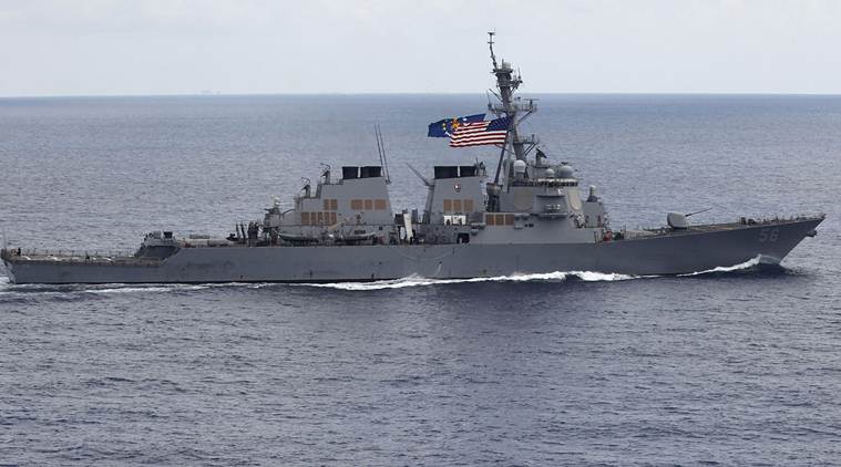 China Protests Us Ship Sailing By Island In South China Sea 