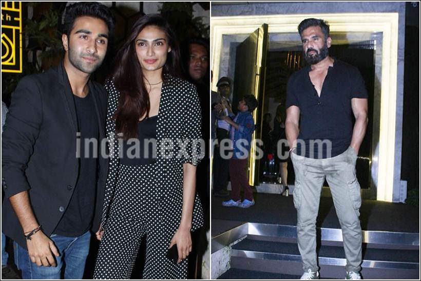 suneil shetty, athiya shetty images, suneil athiya photos, suneil athiya birthday party