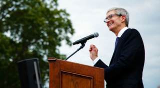 US President Trump, Donald Trump, Tim Cook, Iowa data centre, Apple services, Apple US jobs, Public Improvement Fund, Apple plans, Apple spending, Trump Wall Street Journal interview, Trump administration