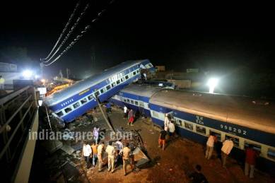 utkal express, utkal express derailment, railway officials suspended, Muzaffarnagar train accident, indian railways, suresh prabhu, 22 dead in train mishap, indian express