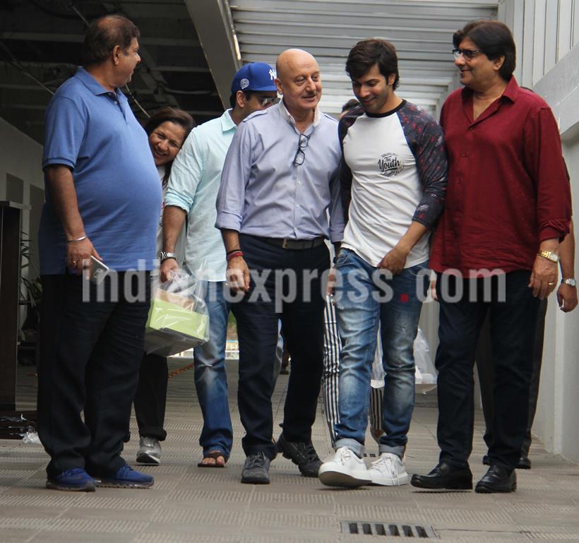 Varun Dhawan, Anupam Kher, David Dhawan, varun dhawan pics, anupam kher pics
