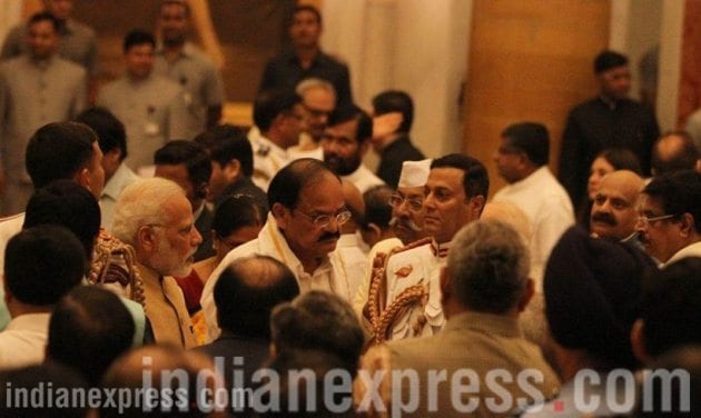 venkaiah naidu, vice president, naidu swearing in, vice president swear in ceremony, vice president venkaiah naidu, rajya sabha chairman, indian express