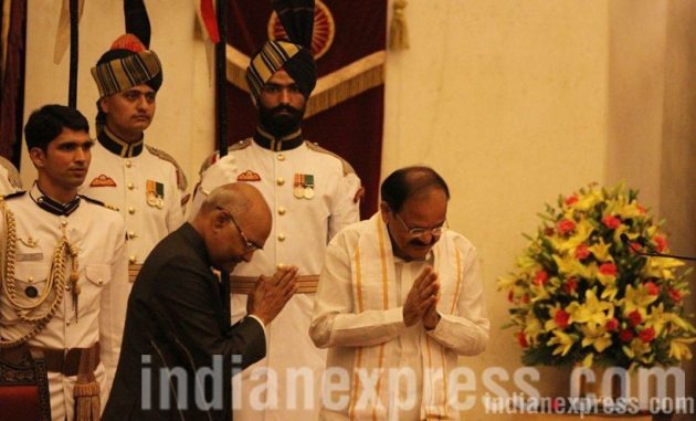 venkaiah naidu, vice president, naidu swearing in, vice president swear in ceremony, vice president venkaiah naidu, rajya sabha chairman, indian express