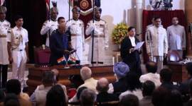 Justice Dipak Mishra taking oath as 45th CJI. (Source: Twitter/@ANI)