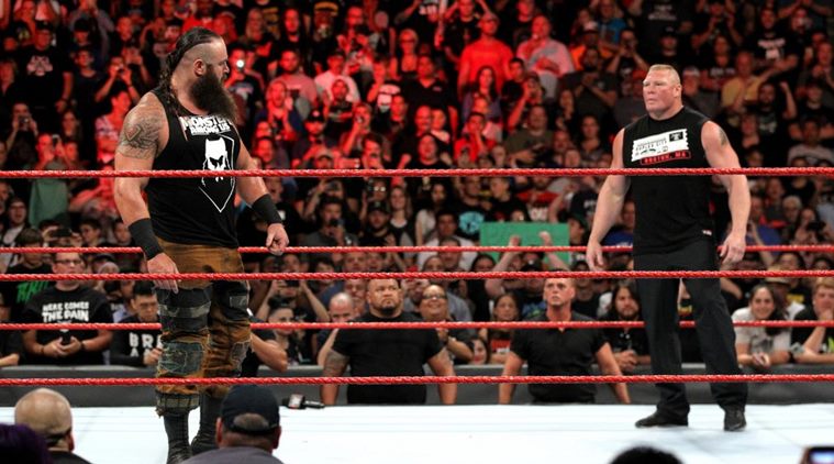 Wwe Raw Results Brock Lesnar Tackles Roman Reigns Braun Strowman