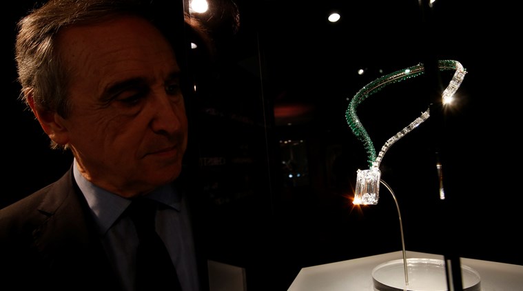 diamond, flawless diamond, auction, Geneva, Switzerland, 163.41-carat diamond, de GRISOGONO, Founder Fawaz Gruosi, Christie's, Rahul Kadakia, International Head of Christie's, gem, expensive jewellery, Indian express Indian express news
