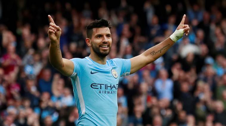 Sergio Aguero equals Man City's all-time scoring record