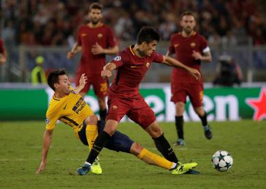 as roma vs atletico madrid, uefa champions league, football news, indian express