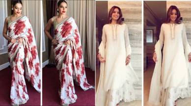 Navratri dress ideas, white dress ideas, sari ideas, lehenga ideas