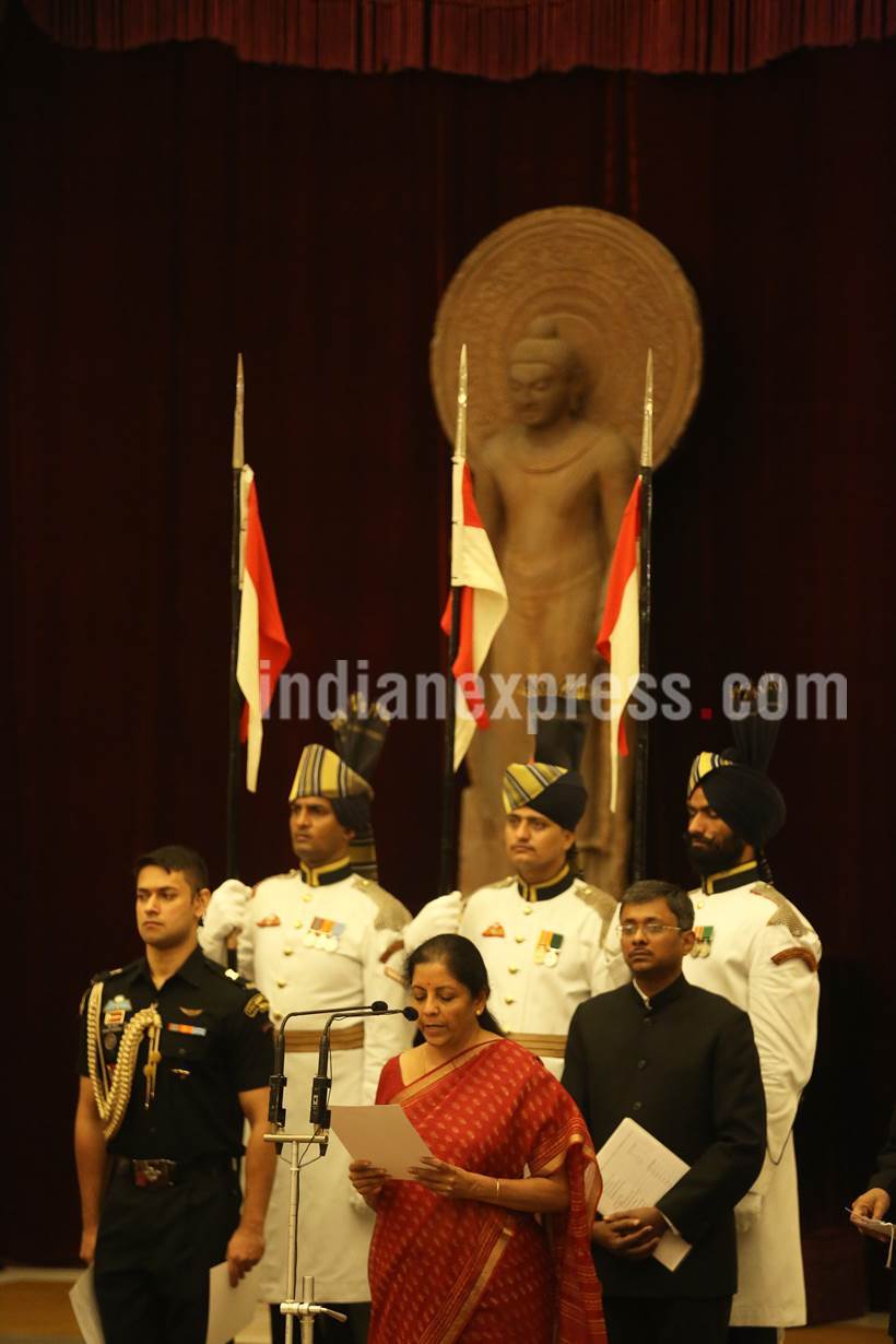 cabinet reshuffle, cabinet reshuffle photos, modi cabinet reshuffle 2017, modi new cabinet photos, nirmala sitharaman, piyush goyal, suresh prabhu, new cabinet ministers, new ministers photos, modi cabinet photos, india, indian express news