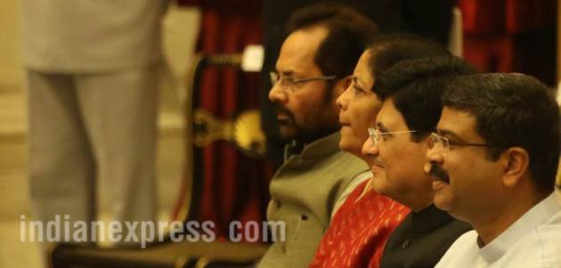 cabinet reshuffle, cabinet reshuffle photos, modi cabinet reshuffle 2017, modi new cabinet photos, nirmala sitharaman, piyush goyal, suresh prabhu, new cabinet ministers, new ministers photos, modi cabinet photos, india, indian express news