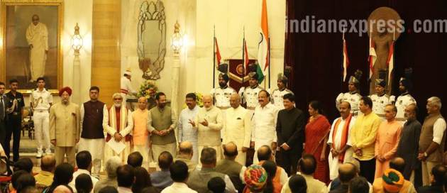 cabinet reshuffle, cabinet reshuffle photos, modi cabinet reshuffle 2017, modi new cabinet photos, nirmala sitharaman, piyush goyal, suresh prabhu, new cabinet ministers, new ministers photos, modi cabinet photos, india, indian express news