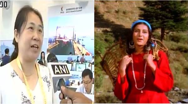 BRICS, BRICS summit, India china brics summit, chinese sing hindi song, china reporter sing hindi song, aaja re o dilbar aaja, viral video, indian express