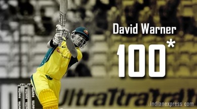 david warner, warner hundred, india vs australia