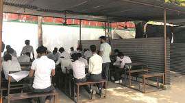 delhi schools, school under tin roof, north delhi schools, quresh nagar, indian express