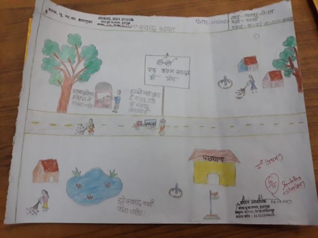 Swachh Bharat, Swachh Bharat painting contest, Swachh Bharat anniversary, Swachh Sankalp Swachh Siddhi painting competition, cleanliness campaign, east kameng, Chhattisgarh Kanker district, indian express