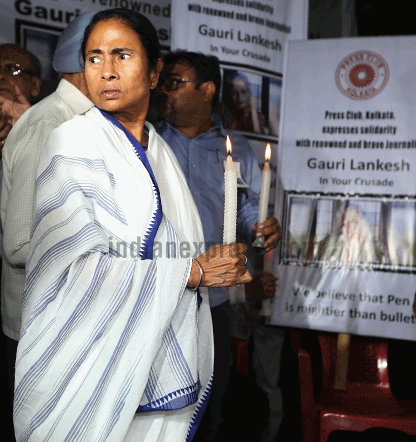 gauri lankesh, gauri lankesh murder, gauri lankesh shot, gauri lankesh killed, journalist killed, gauri lankesh protests, gauri lankesh death, gauri lankesh patrike, journalist murder, latest news, indian express