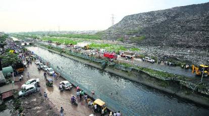 Ghazipur landfill collapse: A month on, pile of garbage strewn across road  unnerves residents