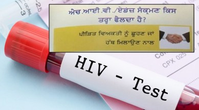 aids wrong pamphlet, aids wrong pamphlet viral, Punjab State Aids Control Society (PSACS), aids spreading through hand shake, punjab aids camping wrong pamphlet, punjab aids camping wrong information, Indian express, Indian express news