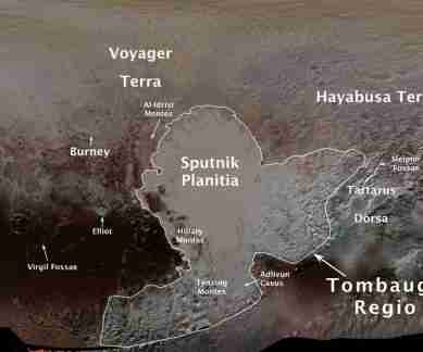 Pluto, Pluto mountains, Pluto mountain names, Tenzing Norgay, Edmund Hillary