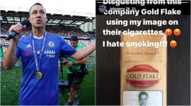 john terry, john terry on gold flake box, john terry reacts to gold flake ad, john terry gold flake boxes, john terry on gold flake boxes i hate smoking, indian express, indian express news