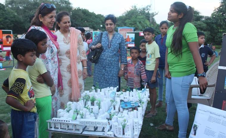 art, gurgaon art festival, art work in delhi ncr, kanhai village, udaan ngo, art for children, indian express news