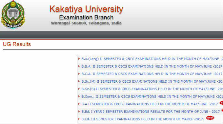 Kakatiya University degree semester II results 2017 declared, check ...