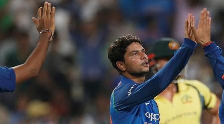 Cricket - India v Australia - Second One Day International Match - Kolkata, India – September 21, 2017 – India's Kuldeep Yadav celebrates after dismissing Australia's Matthew Wade. REUTERS/Adnan Abidi