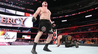 389px x 216px - WWE No Mercy Results: Brock Lesnar finally gets the better of Braun Strowman  | Sports News,The Indian Express