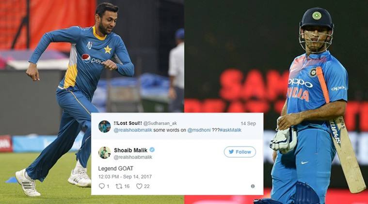 MS Dhoni is ‘GOAT’, says Shoaib Malik praises Indian cricketer ...