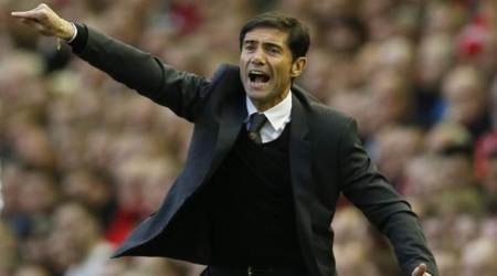 Villarreal coach Marcelino during a Europa League game against Liverpool