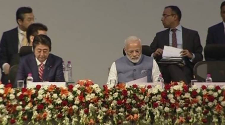 Shinzo Abe, Narendra Modi, India, Japan, Bullet Train, Bullet train launch, bullet train india, India-japan bilateral relations, Pakistan, Terrorism, Pathankot attack, 26/11 attack, japan, india, modi speech, india news, bullet train launch news, latest news, live updates modi gujarat shinzo abe