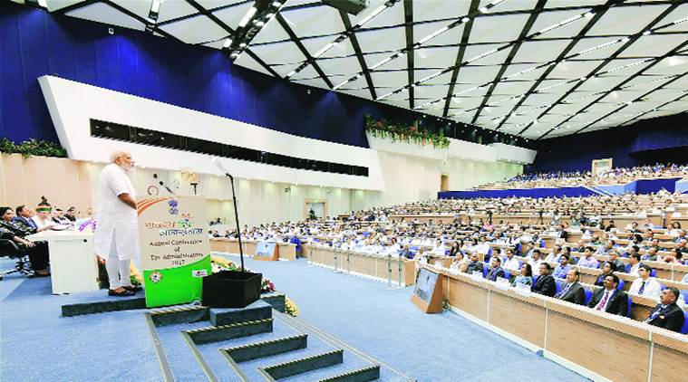 Narendra Modi, Narendra Modi's appeal to taxmen, Goods and Services Tax, GST, Central Board of Excise and Customs, Central Board of Direct Taxes, indian express news 