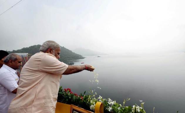 sarovar dam pictures, narmada dam pics, pm modi narmada dam inauguration, sardar sarovar narmada dam images, worlds second largest dam, sarovar dam photos, gujarat dam inauguration pics, pm modi narmada dam pics, indian express