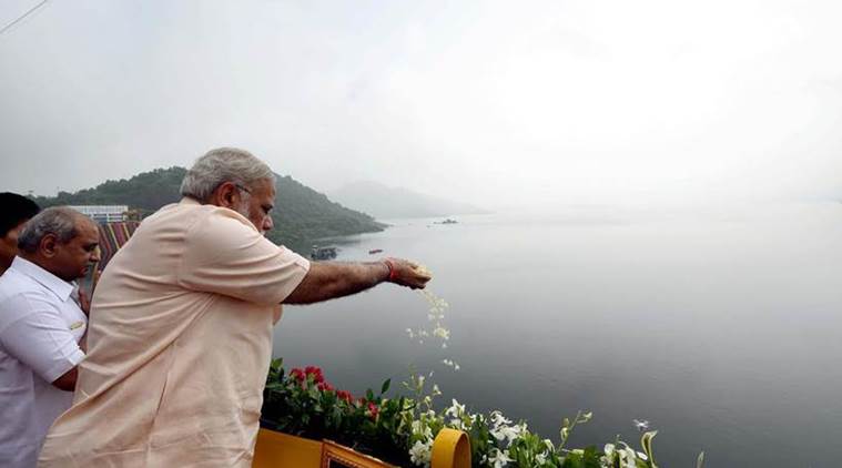 pm modi, modi birthday, sarovar dam, narmada dam, sardar sarovar narmada dam, modi dam inauguration, gujarat dam, narmada river controversy. indian express