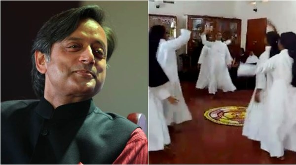 shashi thaoor, shashi tharoor onam, shashi tharoor facebook, shashi tharoor thiruvathirakali by nuns video viral, shashi tharoor video viral, shashi tharoor video viral, shashi tharoor onam video viral, shashi tharoor facebook video viral, indian express, indian express news