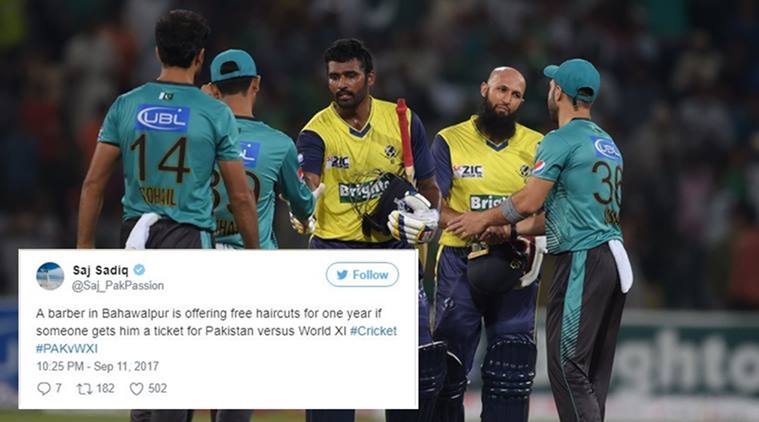 Pakistan vs World XI, Pak vs World xi, Pakistan vs World Xi ticket, Pakistan barber ticket, Cricket news, Cricket, Indian Express