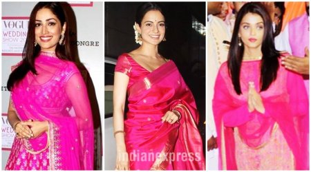 aishwarya rai bachchan, kangana ranaut, yami gautam, navratri 2017, celeb fashion, navratri colours, indian express indian express news