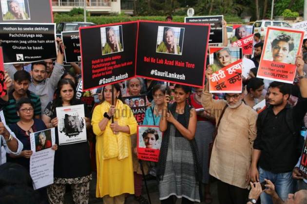 gauri lankesh, gauri lankesh murder, gauri lankesh shot, gauri lankesh killed, journalist killed, gauri lankesh protests, gauri lankesh death, gauri lankesh patrike, journalist murder, latest news, indian express