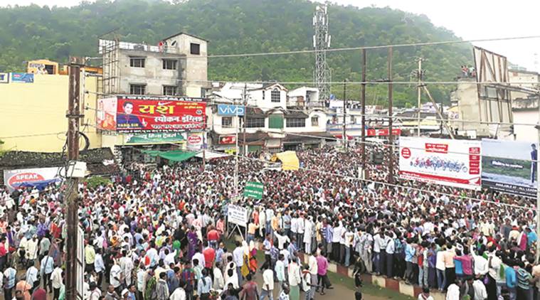 chhattisgarh farmer protest, farmer stir, chhattisgarh, indian express news