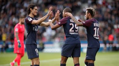 paris saint germain, psg, ligue 1, neymar, edinson cavani, kylian mbappe, Bordeaux, football, sports news, indian express