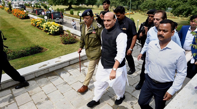 Rajnath Singh, Rajnath Singh J&K visit, J&K special status, Mehbooba Mufti, Farooq Abdullah, J&K government, BJP on J&K special status, Article 35-A