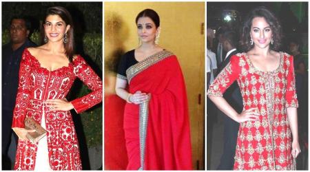 sonakshi sinha, aishwarya rai bachchan, jacqueline fernandez, navratri, navratri 2017, navratri fashion, navratri colours, indian express, indian express news