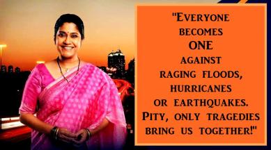 renuka shahane, renuka shahane mumbai rains, mumbai floods, mumbai rains, mumbai rains unity, renuka shahane facebook post, hindu muslim, indian express, indian express news