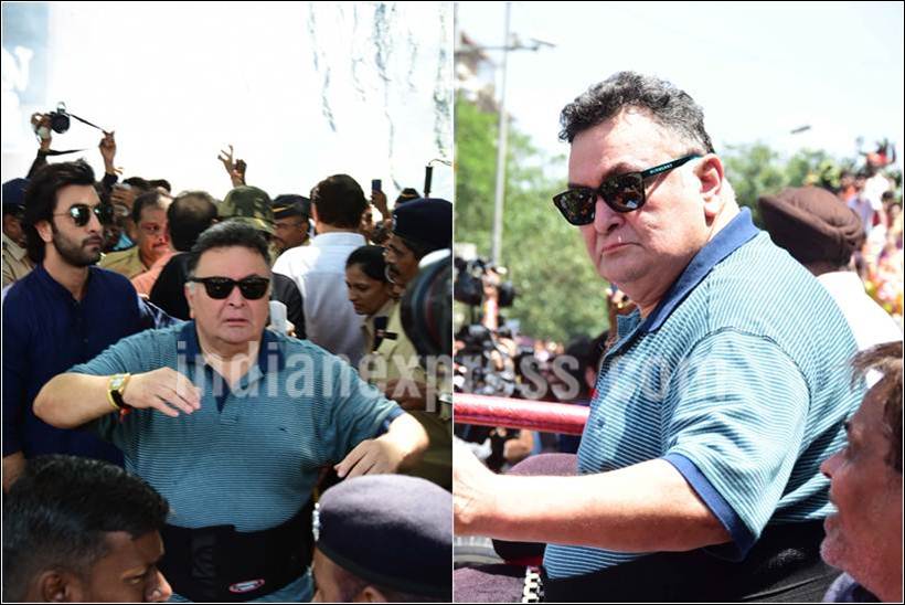 rishi kapoor, rishi kapoor angry, rk studios ganesh chaturthi, ganesh visarjan images, rishi kapoor spotted