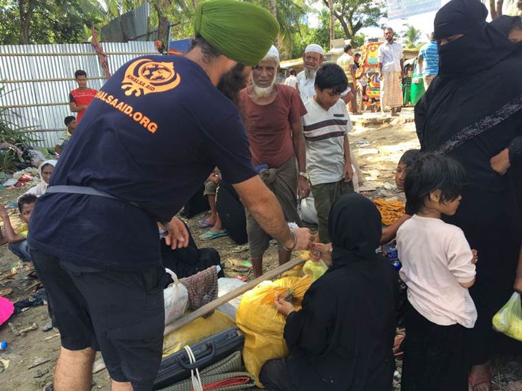 Rohingya Muslims, Rohingya refugees, Rohingya Muslims bangladesh, Rohingya Muslims Myanmar, Khalsa Aid, Rohingya Muslims news, india news, indian express news