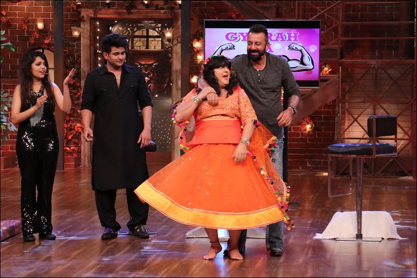 ali asgar, ali asgar sanjay dutt dance, ali asgar photos, sanjay dutt images, bhoomi promtions